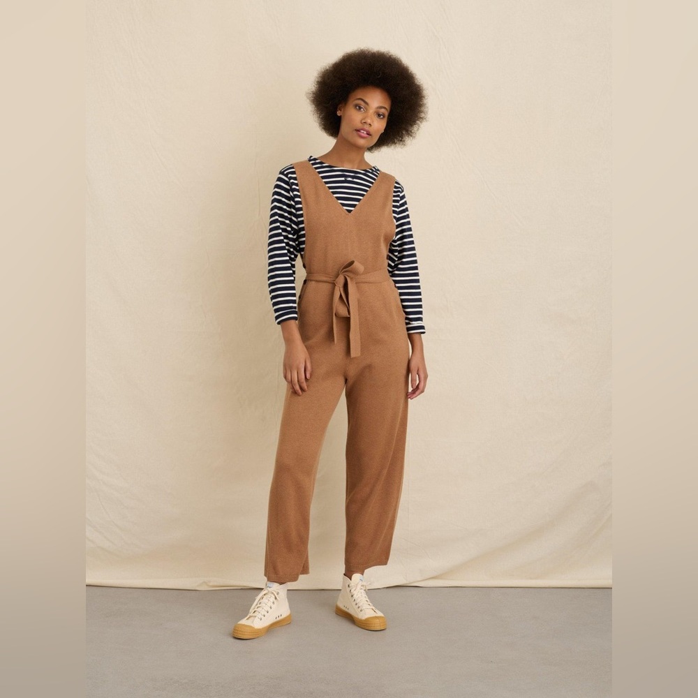 NWT Alex Mill Ollie Overall Sweater Knit, Heather Acorn, Size Small